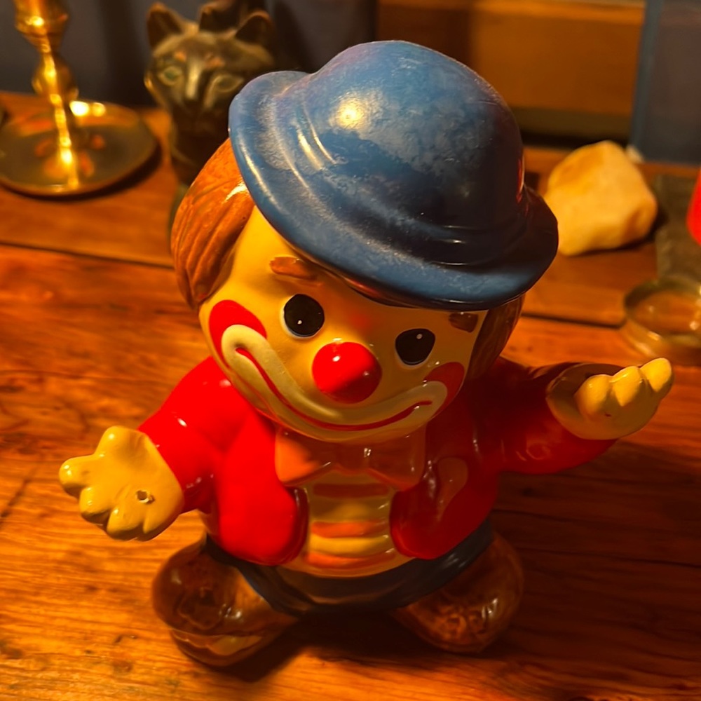 Ceramic clown piggy bank